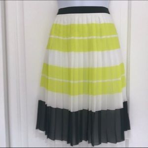 🆕 Ann Taylor pleated striped a-line skirt